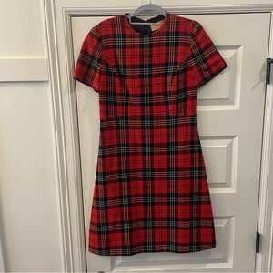 Pendleton Vintage Red & Black Tartan Short-Sleeve Shift Dress